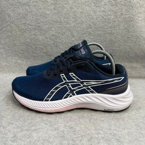 Asics Gel-Excite 9 Womens Shoes Size 7 Navy Blue White Running Sneakers 1012B182